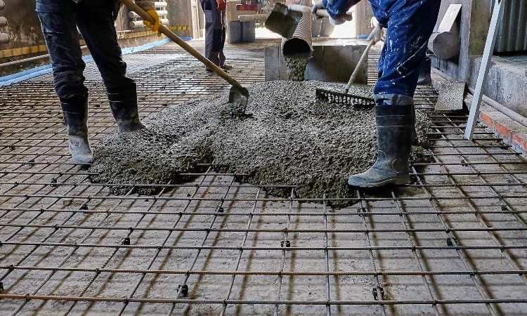 Concrete with silica fume