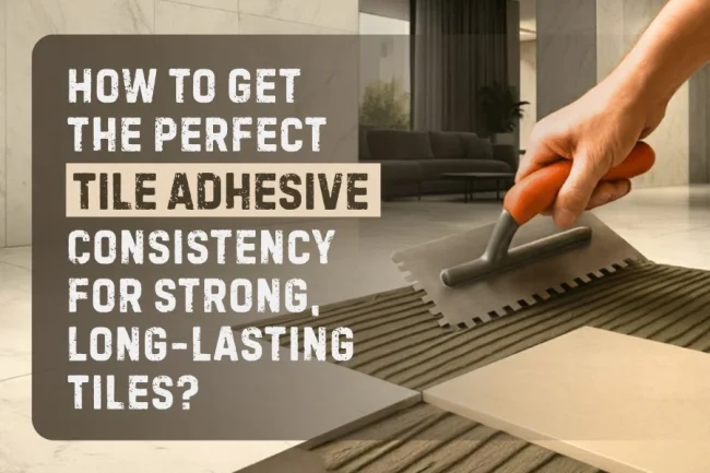 Get the Perfect Tile Adhesive Consistency