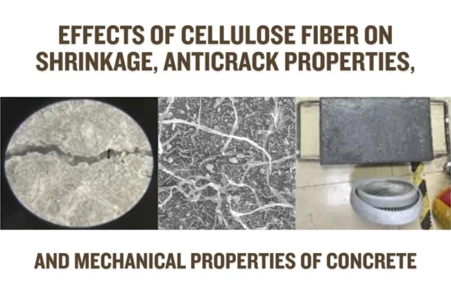 Effects of cellulose fiber on shrinkage