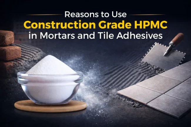 Construction Grade HPMC in Mortars and Tile Adhesives