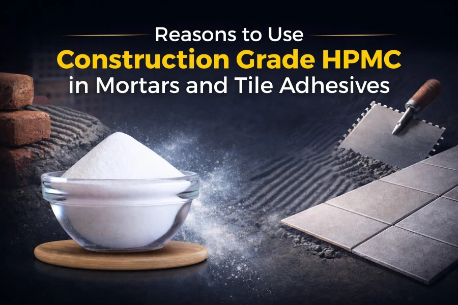 Construction Grade HPMC in Mortars and Tile Adhesives